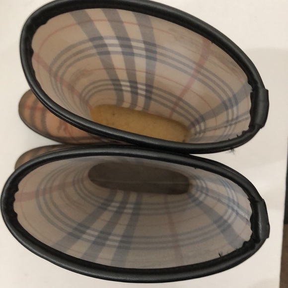 BURBERRY BROWN CHECK RUBBER RAIN BOOTS WOMENS SIZE 36 - Picture 7 of 14